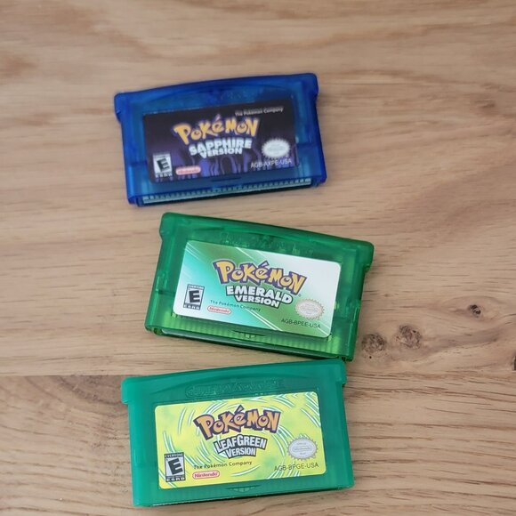 Pokemon Emerald Sapphire and Leafgreen Games
